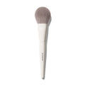 Morphe M162 Tapered Powder Brush with cream handle and tapered gray-taupe synthetic bristles, MORPHE engraved on shaft.