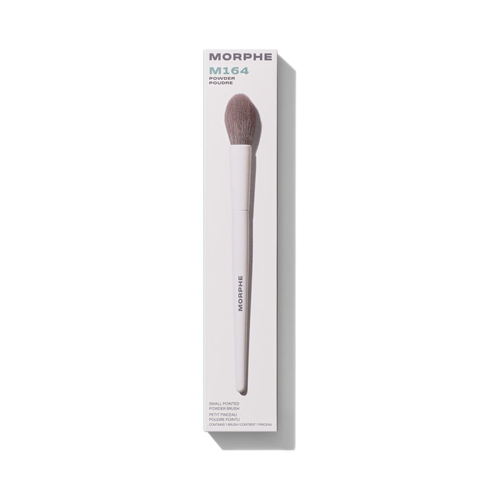 Morphe M164 Powder Poudre box: Small Pointed Powder Brush, Petit Pinceau Poudre Pointu, contains 1 brush.