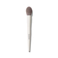 Morphe M203 Tapered Powder Blush Brush with soft gray tapered bristles and white handle labeled MORPHE.