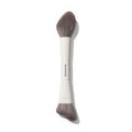 Morphe M240 Dual Ended Sculpt Brush with cream and powder ends, cream handle printed with MORPHE, on white background.