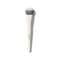 Morphe M242 Slanted Cream & Liquid Bronzer Brush with white handle stamped MORPHE and slanted gray taupe bristles.