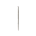 M383 Pointed Detail Eye Brush with cream MORPHE handle and tapered pointed taupe tip on white background.