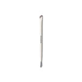 M402 Dual-Ended Precision Brow Brush & Comb with cream MORPHE handle, taupe angled bristles on one end, fine-tooth comb on the other.
