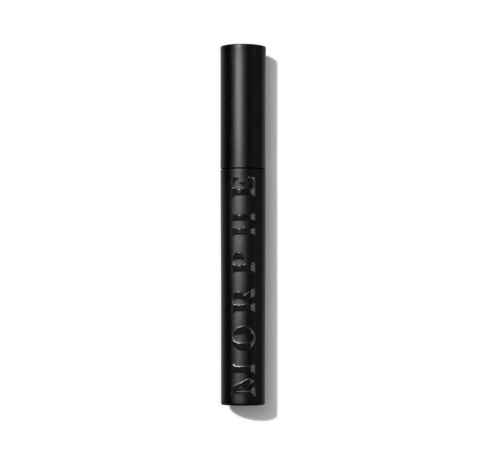 Morphe Make It Big Volumizing Mascara closed: tall black tube with vertical MORPHE engraved text.