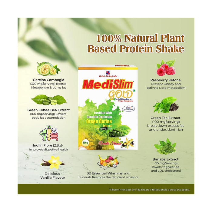 Medislim Gold Weight Loss Drink Vanilla, 500gm