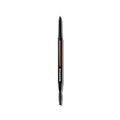 {Almond (warm brown)} Morphe Micro Brow Dual Ended Pencil & Spoolie in Almond, black barrel with warm brown shade swatch and spoolie end, labeled MORPHE.