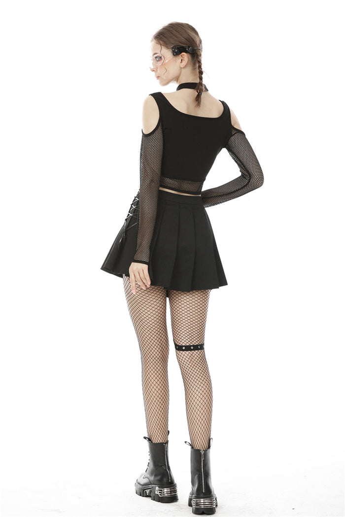 Miss Murder Fishnet Crop Top
