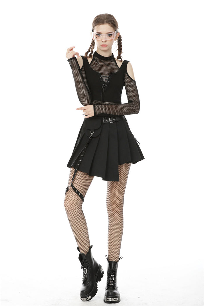 Miss Murder Fishnet Crop Top