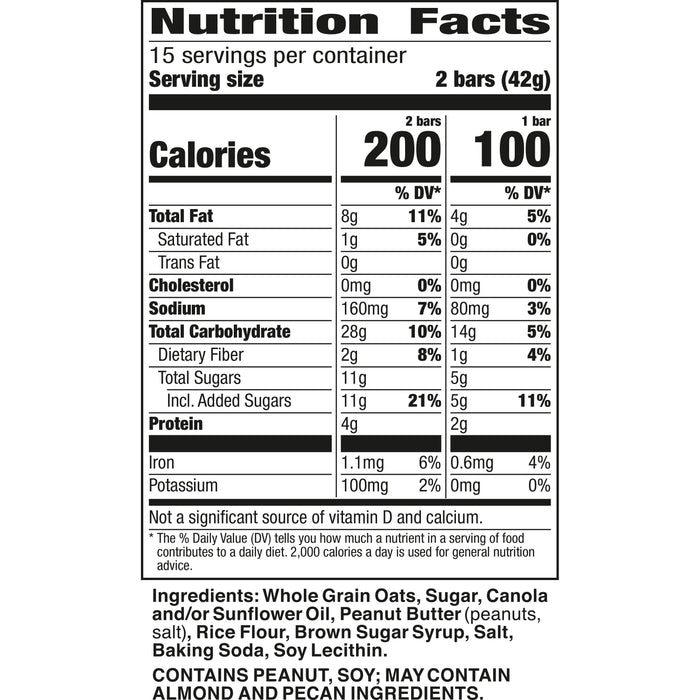 Nature Valley Crunchy Granola Bars, Peanut Butter, 30 Bars, 22.35 OZ (15 Pouches)