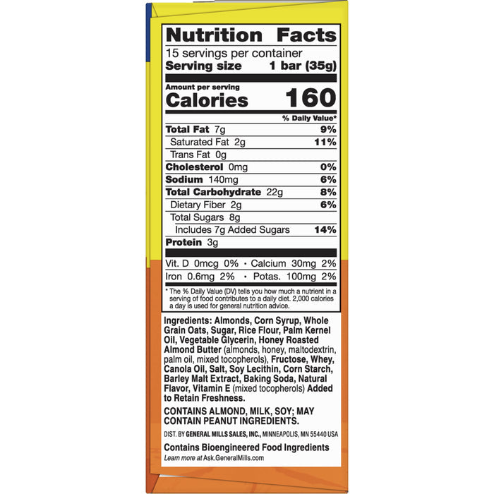 Nature Valley Granola Bars, Sweet and Salty Nut, Almond, 15 Bars, 18 OZ