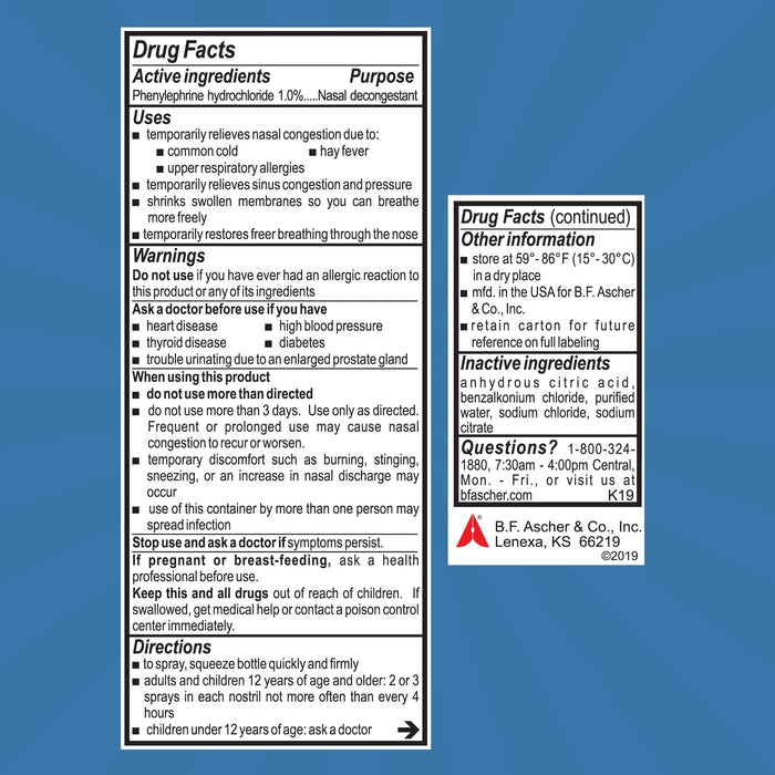 Neo-Synephrine Nasal Spray Extra Strength, Phenylephrine Nasal Spray, 0.5 oz