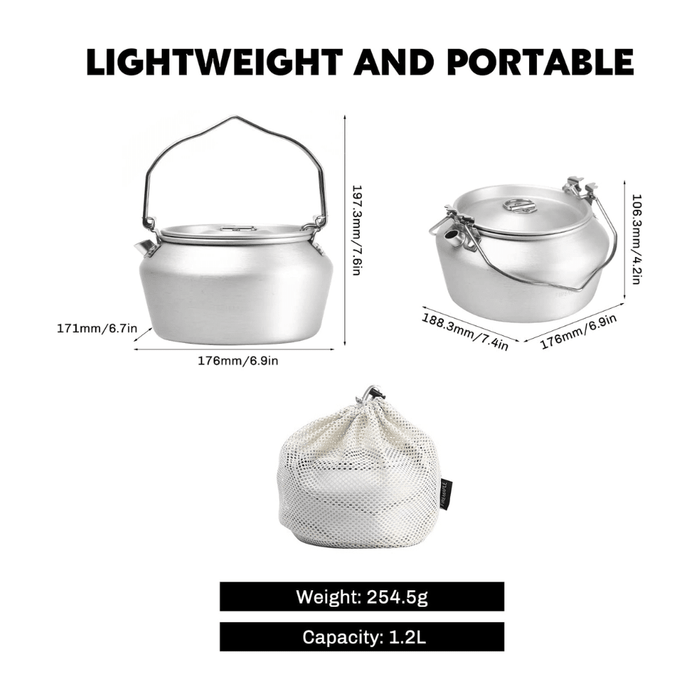 Nimbus 1.2L Aluminum Kettle