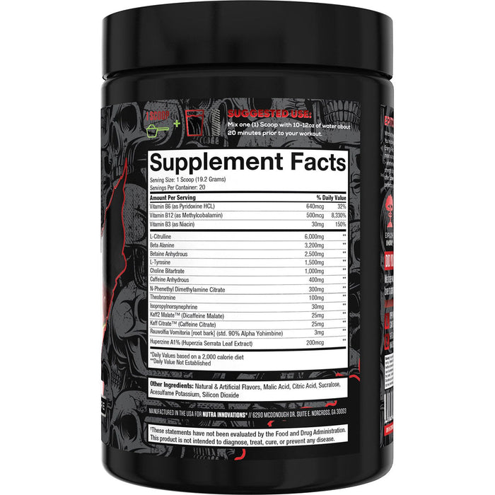 Nutra Innovations Epitome Hardcore 20 Servings
