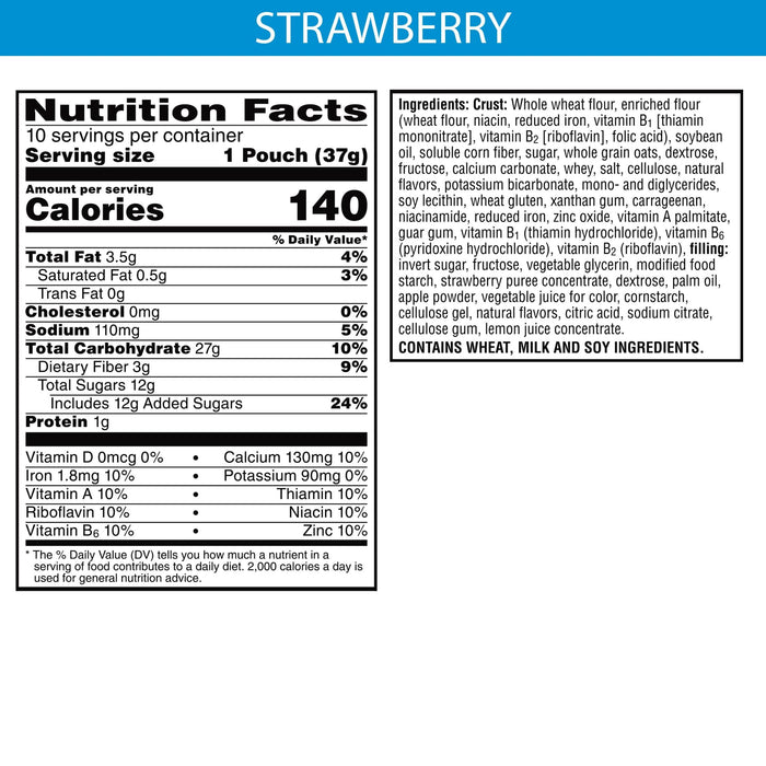 Nutri-Grain Bites Strawberry Chewy Soft Baked Mini Bars, Ready-to-Eat, 13 oz, 10 Count