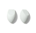 Morphe One Done Mini Sponge Duo featuring two white mini makeup sponges with flat-top and pointed-tip shapes on a white background.