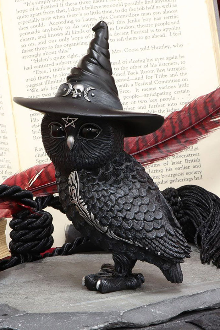 Owlocen Witch Owl Statue