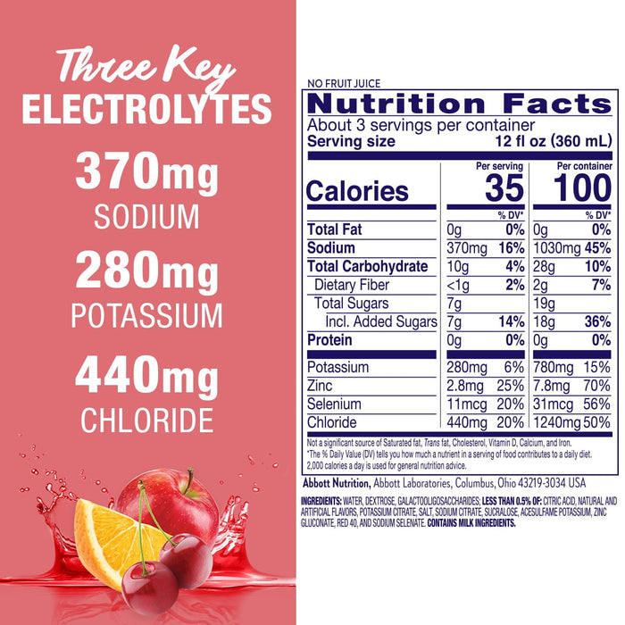 Pedialyte AdvancedCare Electrolyte Solution Cherry Punch Ready-to-Drink 1.1 qt