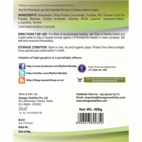 Pentasure Hepatic Powder, 400gm