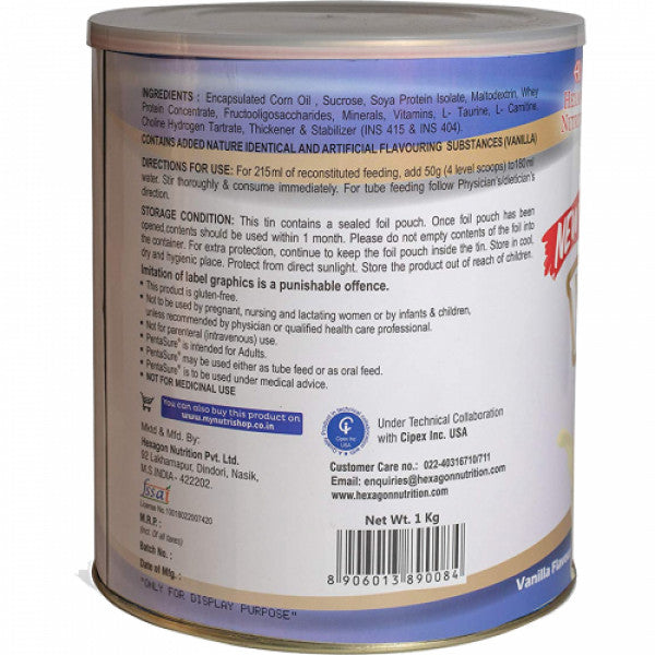 Pentasure Vanilla Powder - Complete Balanced Nutrition, 1kg