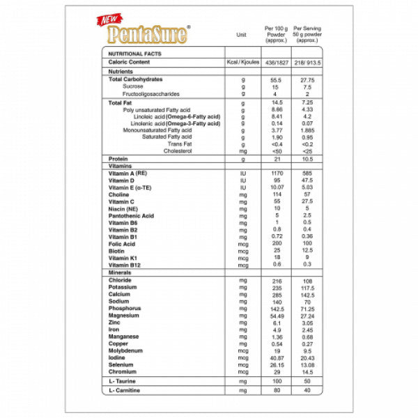 Pentasure Vanilla Powder, 400gm