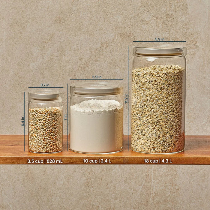 Pyrex® 3-Piece Glass Canister Set