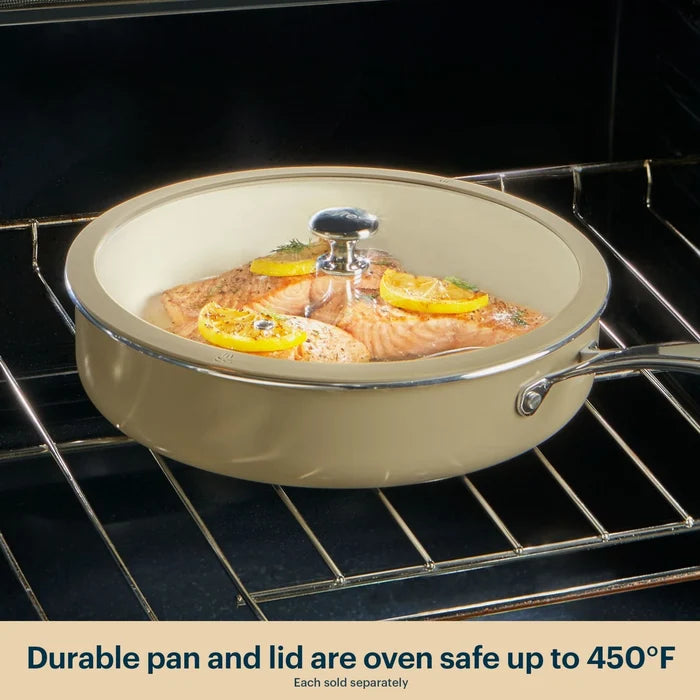 Pyrex® Ceramic Cookware 7.7-in/2qt Saucepan with Lid