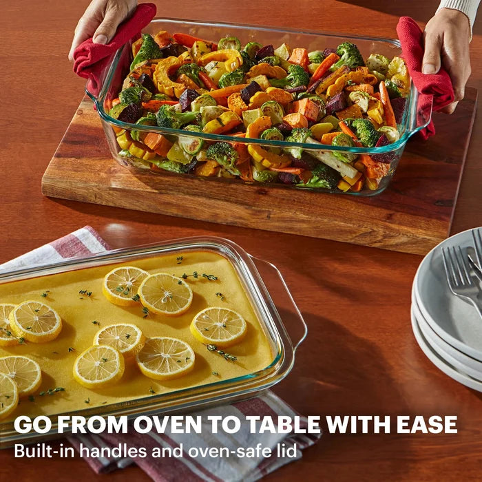 Pyrex® Deep 9” x13” 2-in-1 Glass Baking Dish with Glass Lid