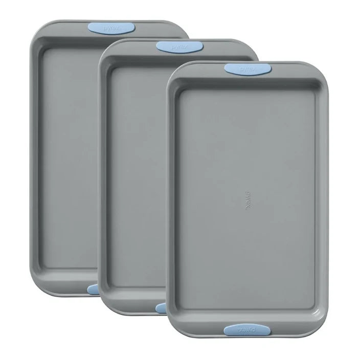 Pyrex® Metal Bakeware 3-Piece Large Cookie Sheet Set in Cerulean