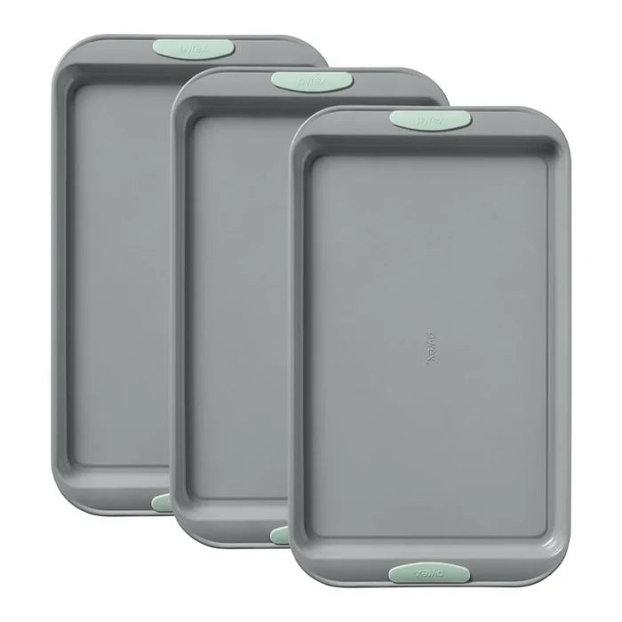 Pyrex® Metal Bakeware 3-Piece Large Cookie Sheet Set in Sage
