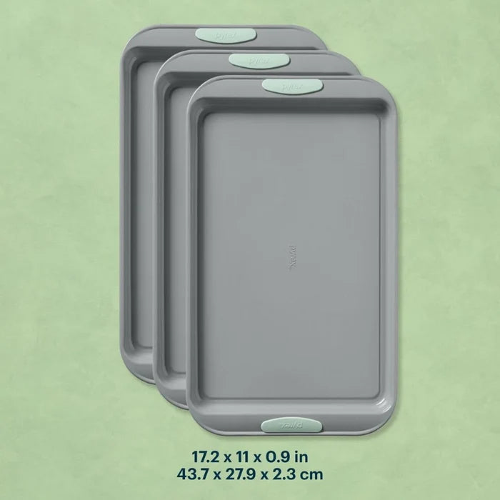Pyrex® Metal Bakeware 3-Piece Large Cookie Sheet Set in Sage