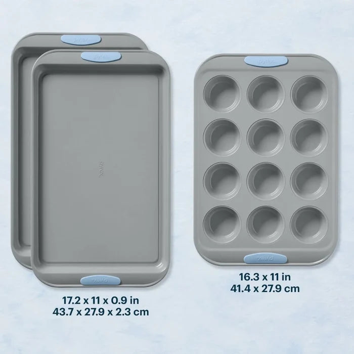 Pyrex® Metal Bakeware 3-Piece Set in Cerulean