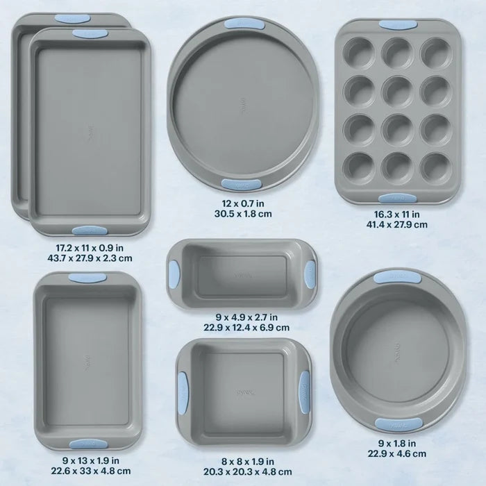 Pyrex® Metal Bakeware 8-Piece Set in Cerulean