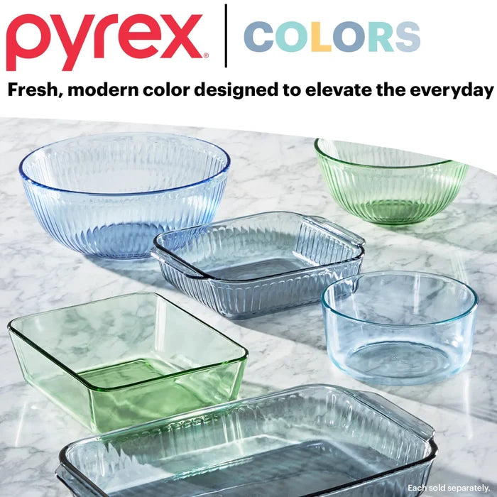 Pyrex® Simply Store® Tinted 10-piece Round Storage Set with Blue Plastic Lids