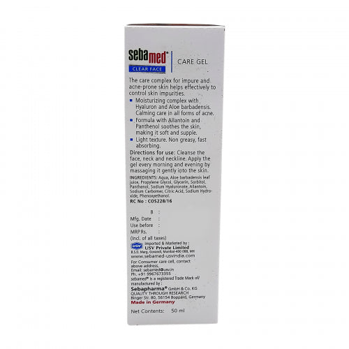 Sebamed Clear Face Care Gel, 50ml