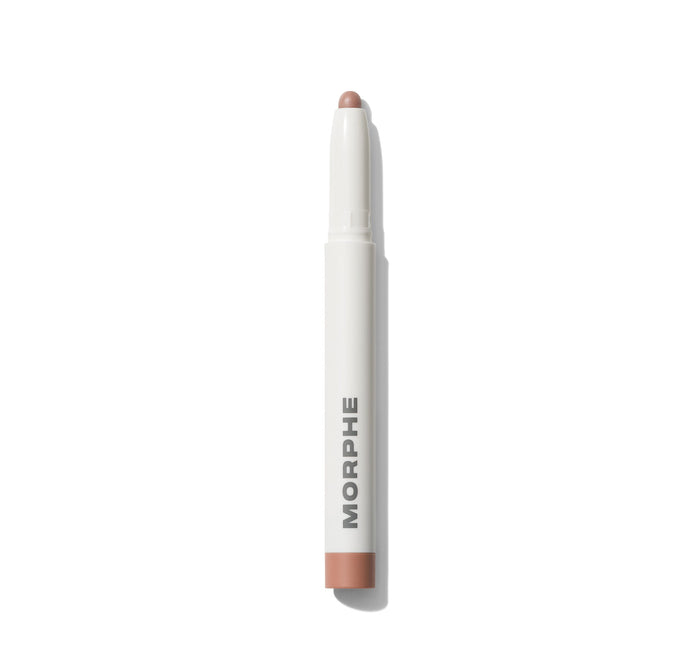 {Enhanced} Morphe Shapelifter Micro Contour Stick in shade Enhanced — white cylindrical stick labeled MORPHE with warm nude product tip and matching nude base.