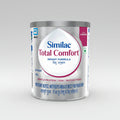 A can of Similac Total Comfort infant formula by Abbott, indicating it is gentle protein formula with DHA and ARA, designed for infants 6 months and older.
