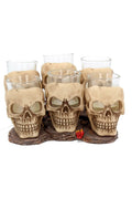 Six Shooter Skull Shot Glass Set