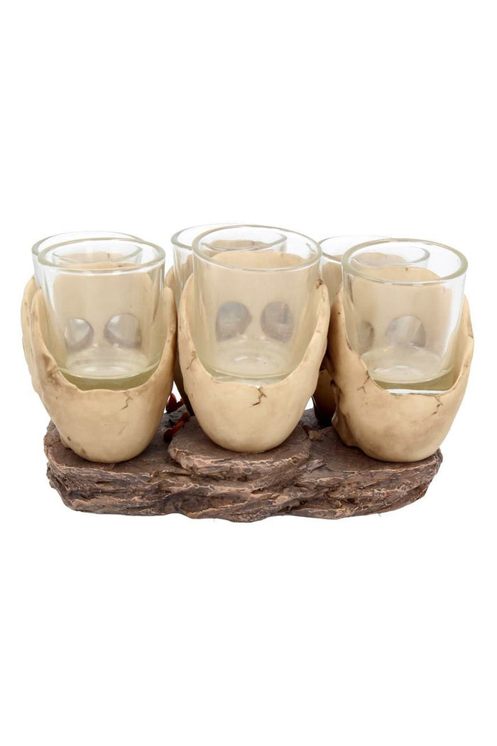Six Shooter Skull Shot Glass Set