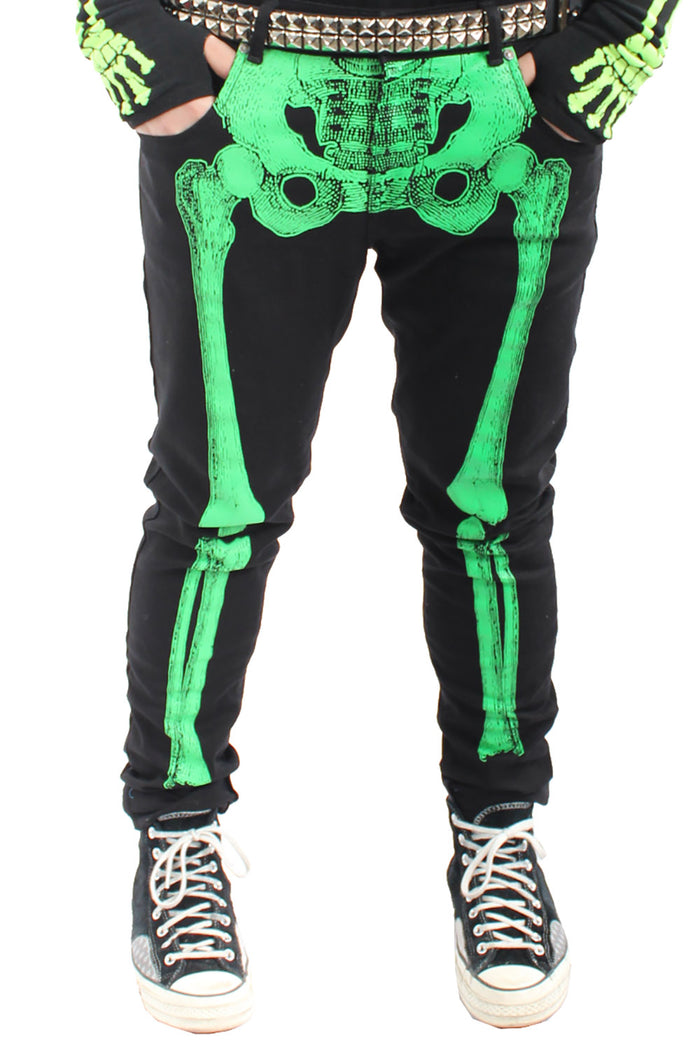 Skeleton Jeans [Unisex] [Green Bone]