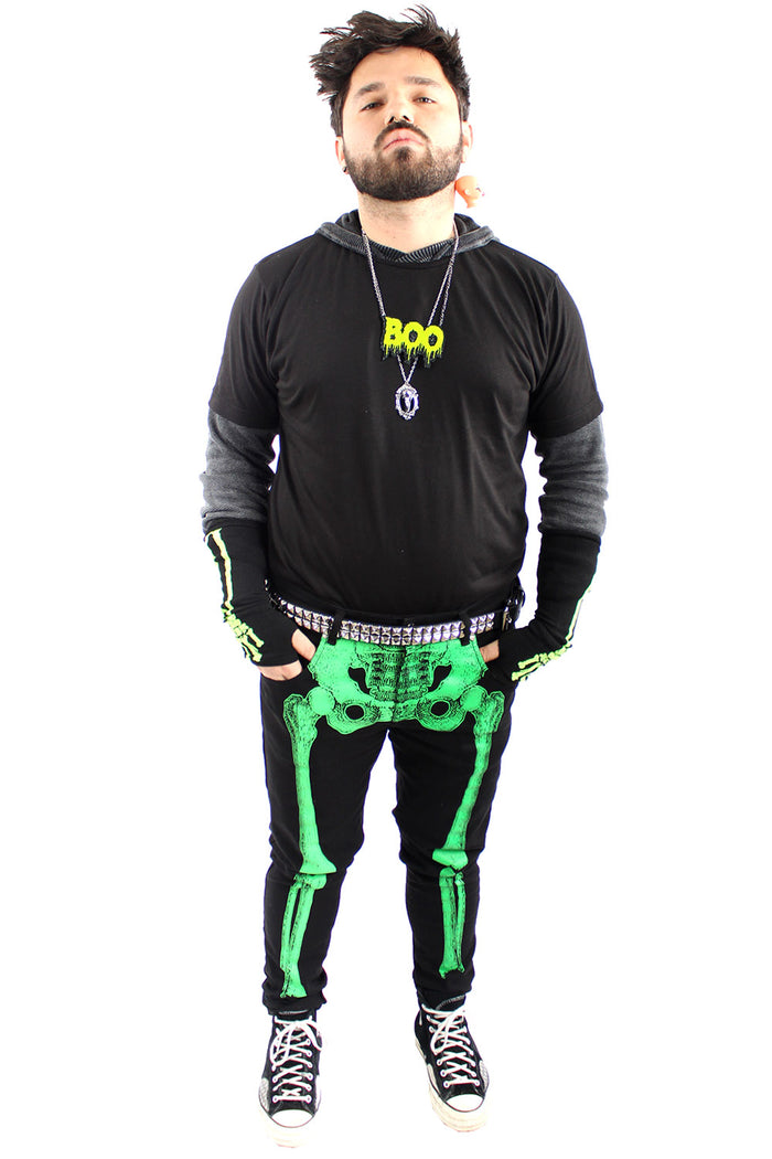 Skeleton Jeans [Unisex] [Green Bone]