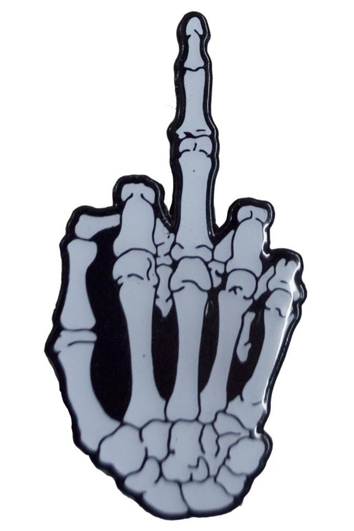 Punk skeleton pin