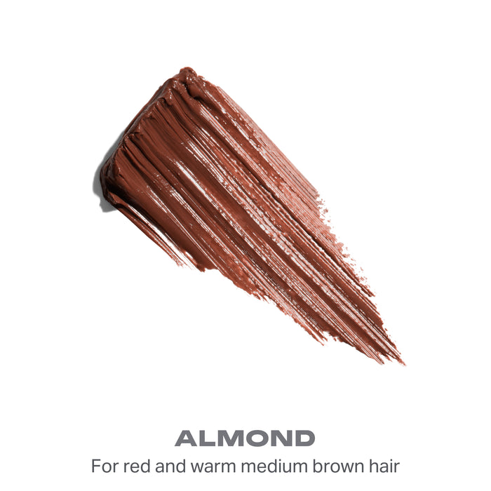 {Almond (warm brown)} Supreme Brow Sculpting And Shaping Wax swatch smear in shade ALMOND — For red and warm medium brown hair.