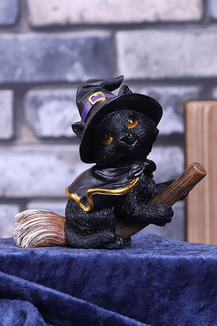 Tabitha Cat on a Broomstick Figurine
