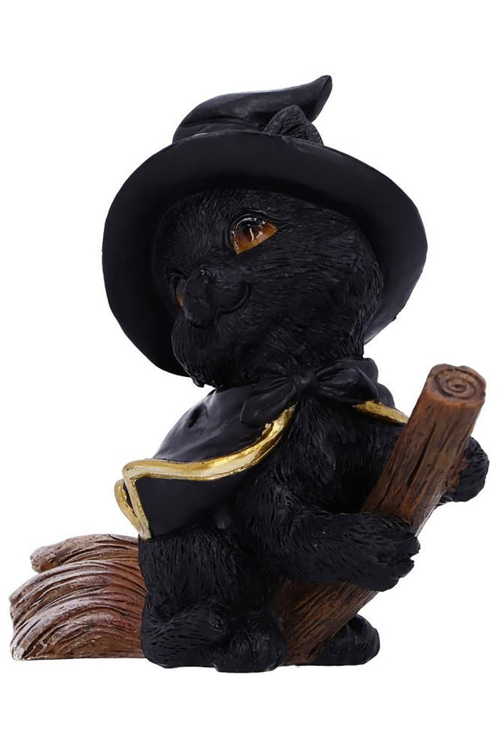 Tabitha Cat on a Broomstick Figurine