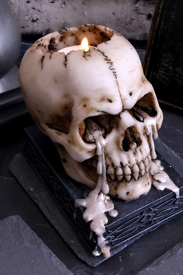 Tears of Time Wax Tears Tealight Holding Skull