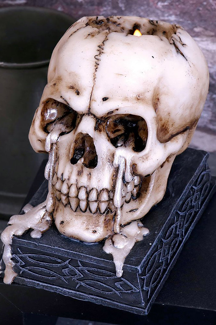 Tears of Time Wax Tears Tealight Holding Skull