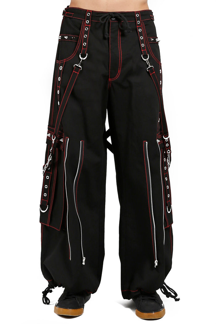 Tripp Back Up Skull Pants [Black w/ Red Skulls]