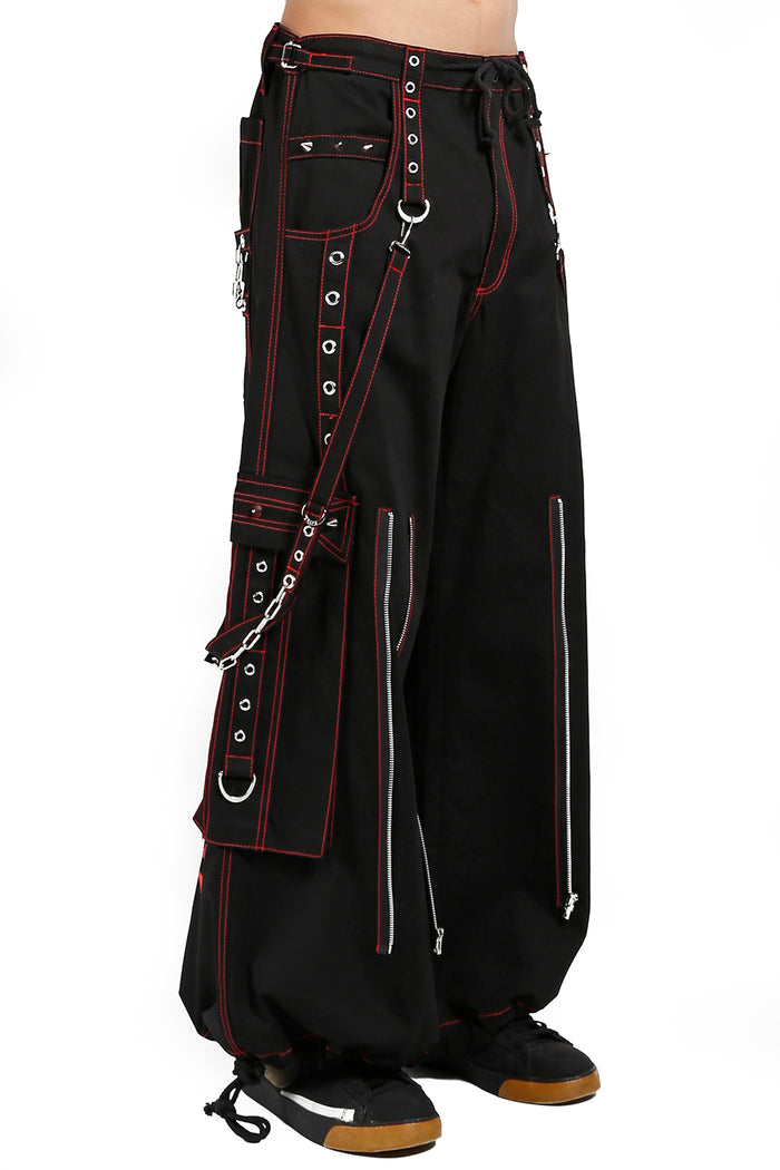 Tripp Back Up Skull Pants [Black w/ Red Skulls]