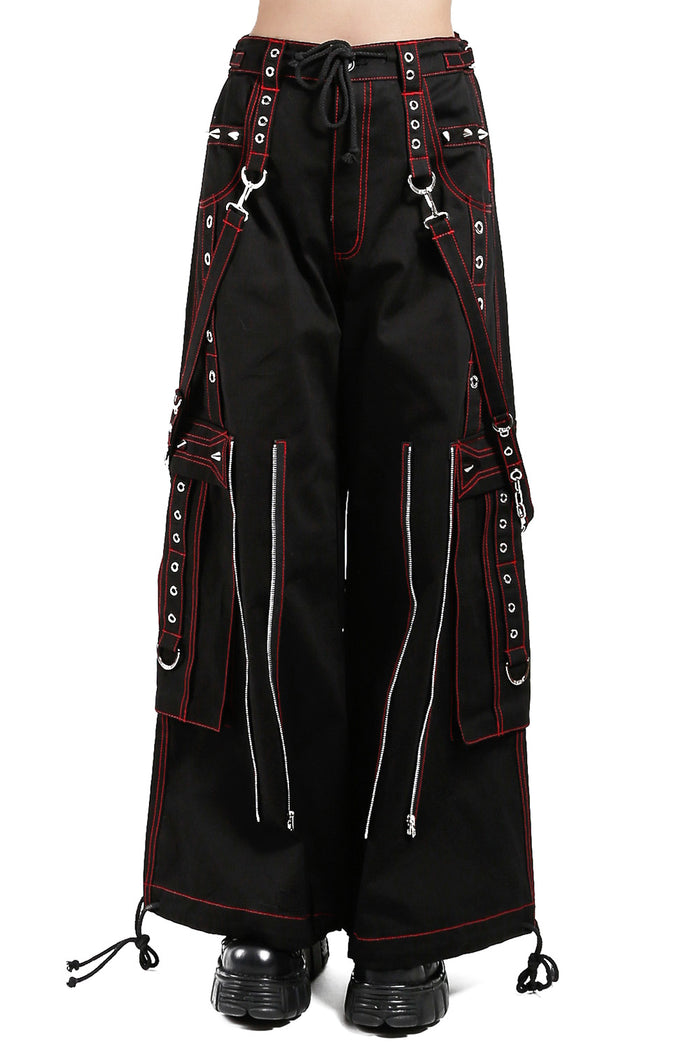 Tripp Back Up Skull Pants [Black w/ Red Skulls]