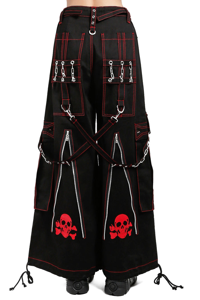 Tripp Back Up Skull Pants [Black w/ Red Skulls]